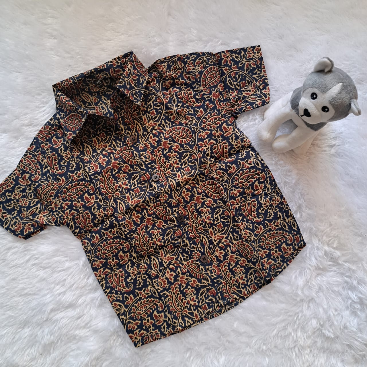 Floral Print Cotton Shirt for Kids (2-3 Years) – Soft Fabric | Handwash Only