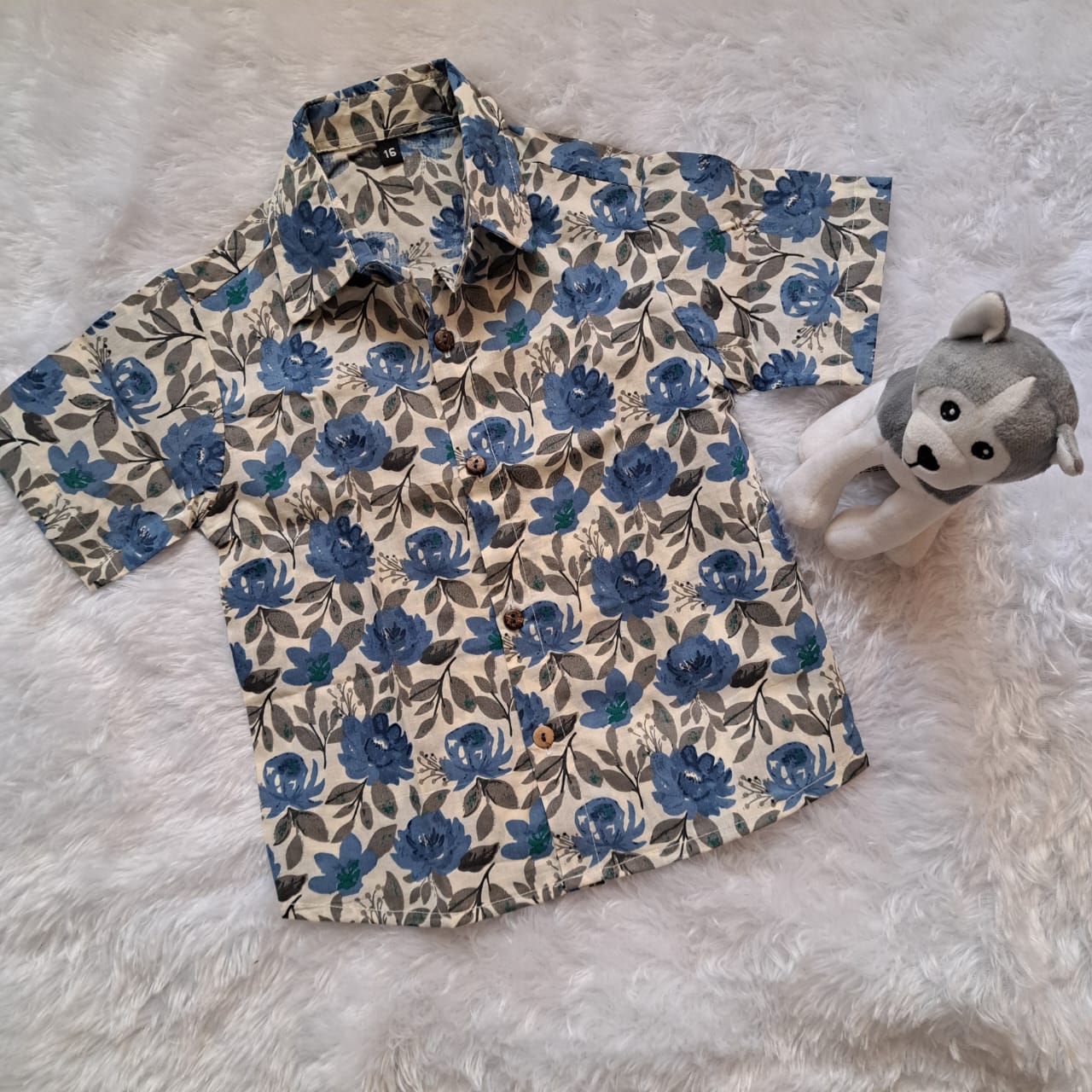 Pastel Floral Cotton Shirt for Kids (2-3 Years) – Soft Shades | Handwash Only