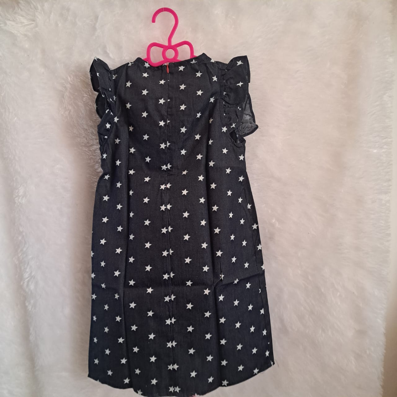 Starry Minnie Light Denim Dress with Sling Bag – For Girls (2 to 5 Years)