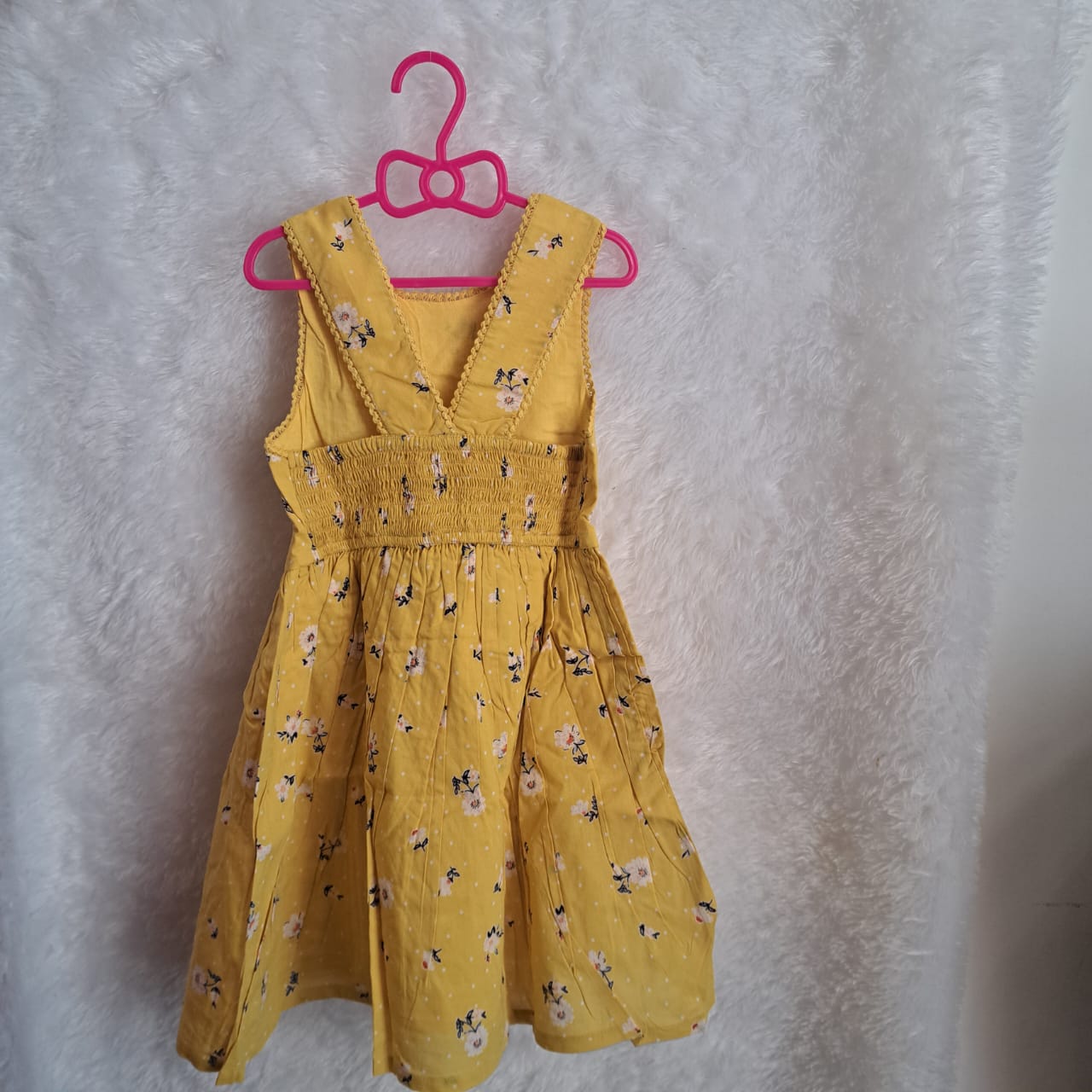 Beautiful Yellow Summer Frock with Stylish Back – For Girls (4 to 6 Years)