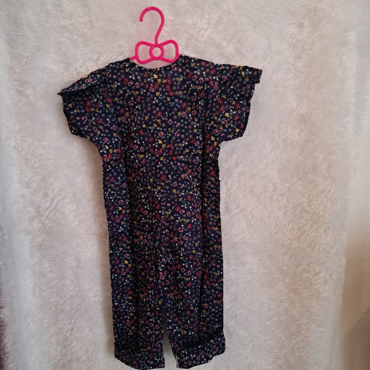 Flower Print Jumpsuit for Girls – Cute & Comfy (3 to 5 Years)