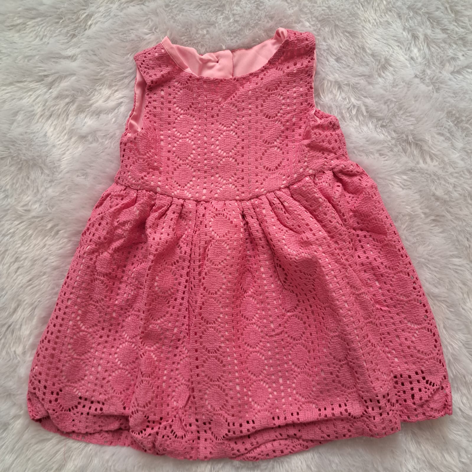 Pink Net Dress with Lining | 2-3 Years | Comfortable & Stylish