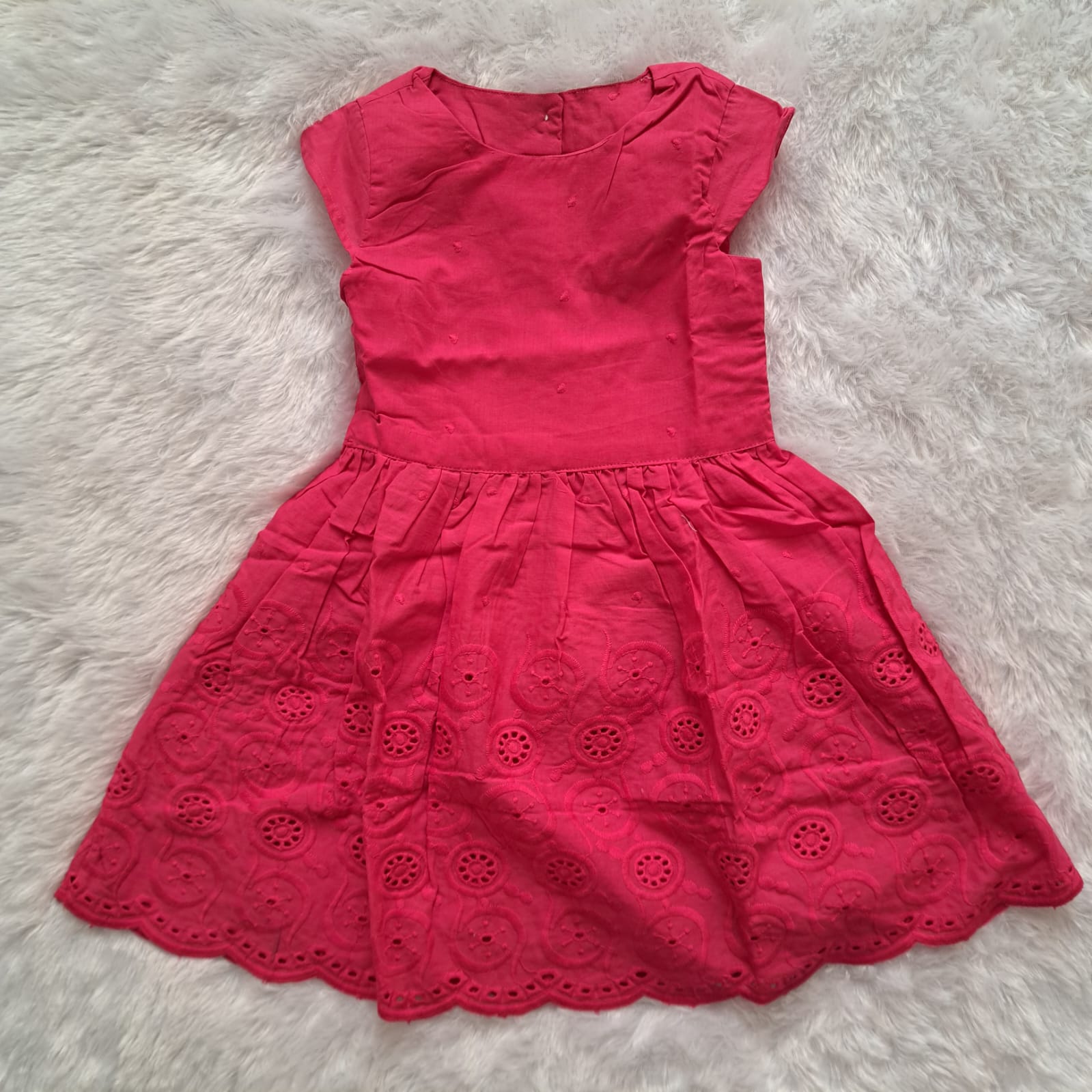 Cotton Pink Magenta Frock | Sizes 2-3 & 4-5 Years | Soft & Comfortable