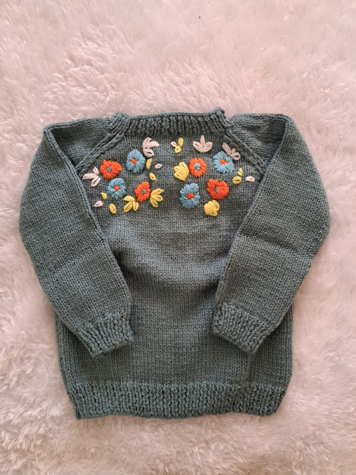 Handknitted Sweater for 3–4 Years