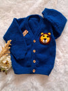 sophisticated and cozy sweater in a rich dark blue color for 0-6MONTHS