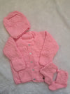 Handmade Light Pink sweater Set with Cap and Boots