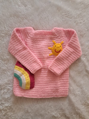 Crochet Sweater with Patch Work | Multiple Sizes Available