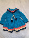 Handmade Blue Crochet Jacket Dress